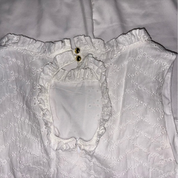 Sail to Sable White Eyelet Sleeveless Dress Size Medium - Picture 9 of 9